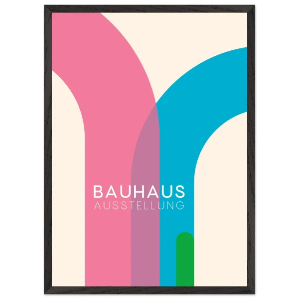 Artfulprints Poster met Lijst Bauhaus - Ausstellung - 50x70 cm - Meerkleurig - 51Dnspod | Smaakvolle damp – Verzendkosten vrij vanaf 40€