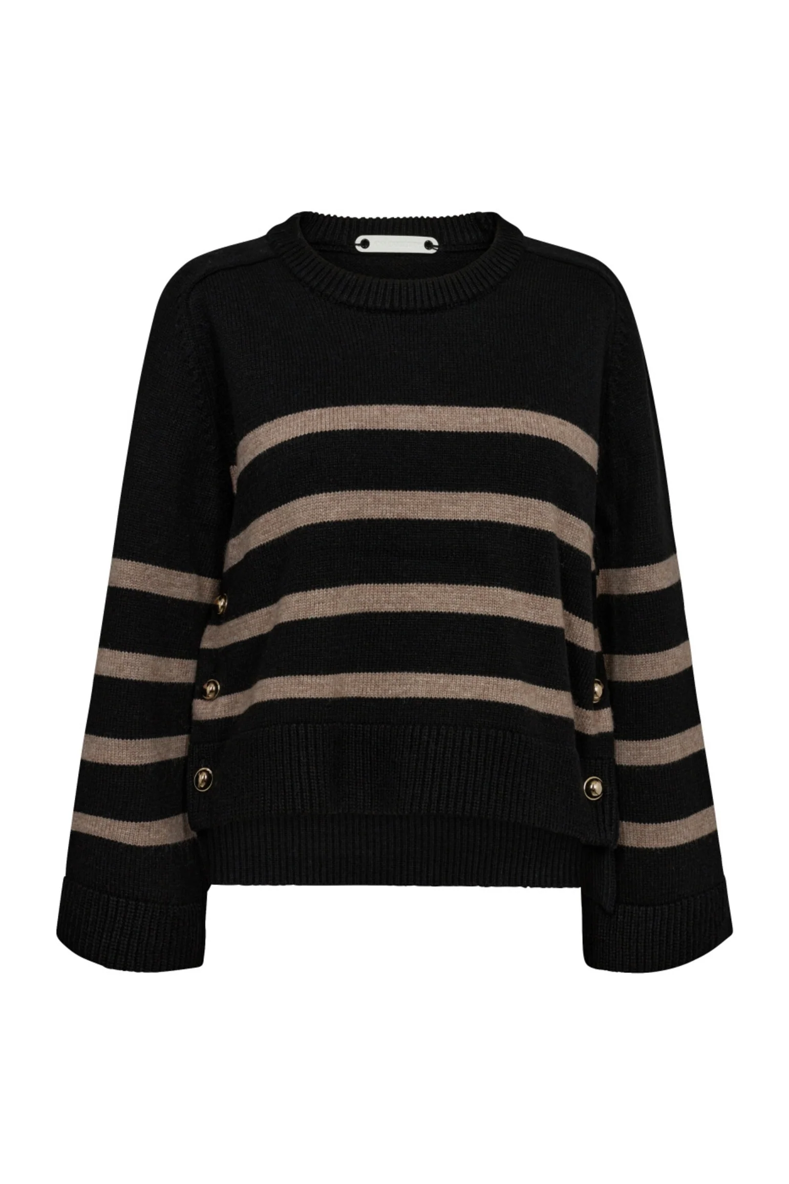 Co'couture MajaCC O-Button Stripe Knit Black 32148-96 - 51Dnspod | Smaakvolle damp – Verzendkosten vrij vanaf 40€ Co'couture MajaCC O-Button Stripe Knit Black 32148-96 - 51Dnspod | Smaakvolle damp – Verzendkosten vrij vanaf 40€