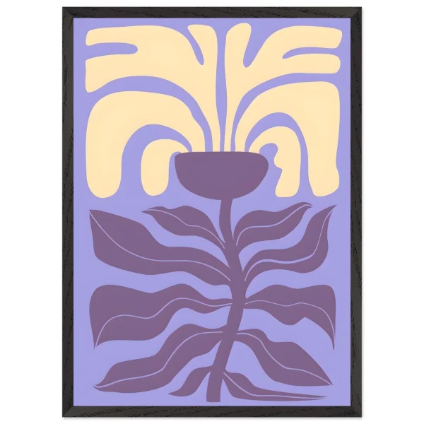 Artfulprints Poster met Lijst Matisse – Poetic bloom I - 50x70 cm - Paars - 51Dnspod | Smaakvolle damp – Verzendkosten vrij vanaf 40€