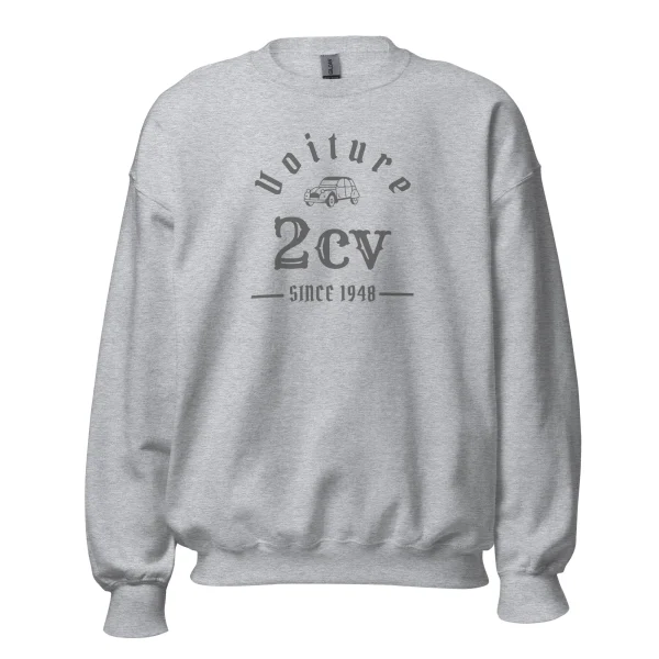 Citroën 2cv since 1948 sweatshirt Uniseks - Zwart, Grijs of Wit - 51Dnspod | Smaakvolle damp – Verzendkosten vrij vanaf 40€