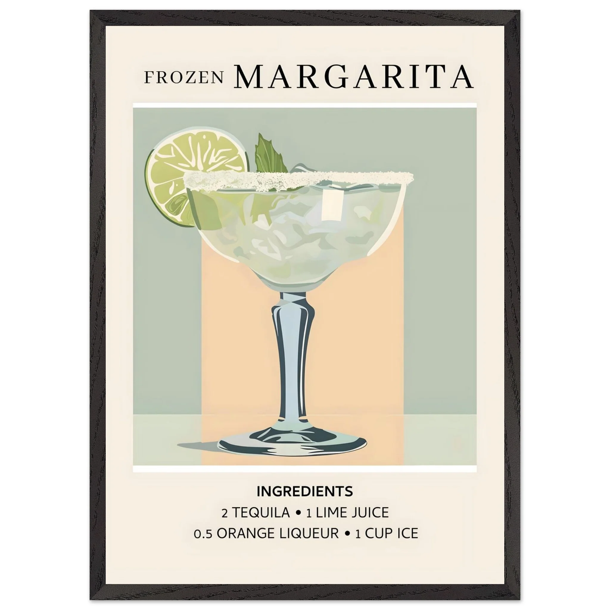 Artfulprints Poster met Lijst Frozen Margarita cocktail I - Ingrediënten - 50x70 cm - Groen - 51Dnspod | Smaakvolle damp – Verzendkosten vrij vanaf 40€ Artfulprints Poster met Lijst Frozen Margarita cocktail I - Ingrediënten - 50x70 cm - Groen - 51Dnspod | Smaakvolle damp – Verzendkosten vrij vanaf 40€