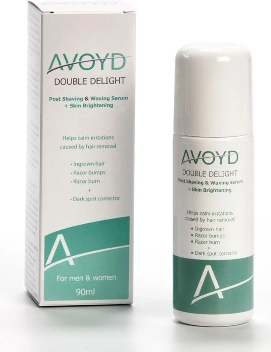 Avoyd Double Delight 90ml - Voorkomt en verhelpt ingegroeide haartjes, scheerirritatie en scheerbultjes. Daarnaast reduceert het pigmentvlekjes - geschikt voor m/v - 043 - 51Dnspod | Smaakvol Avoyd Double Delight 90ml - Voorkomt en verhelpt ingegroeide haartjes, scheerirritatie en scheerbultjes. Daarnaast reduceert het pigmentvlekjes - geschikt voor m/v - 043 - 51Dnspod | Smaakvol