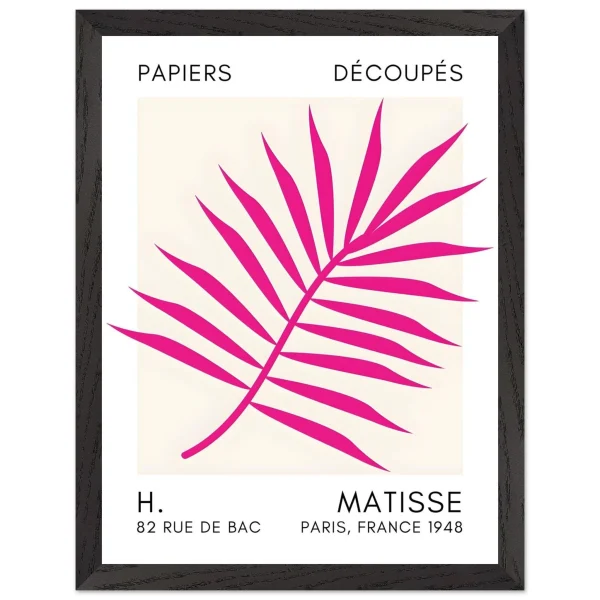 Artfulprints Poster met Lijst Matisse – Floral reef pink - 30x40 cm - Roze - 51Dnspod | Smaakvolle damp – Verzendkosten vrij vanaf 40€