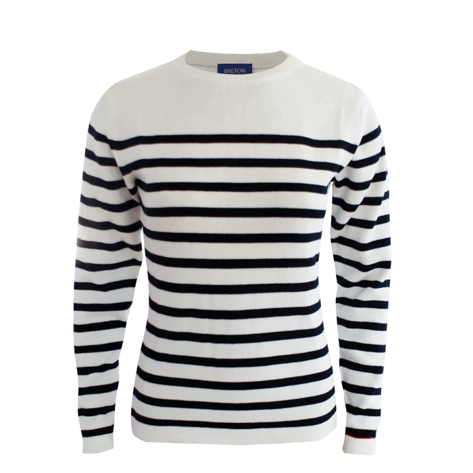 Breton Dames trui/Pullover Pul02 Natural-Navy - 51Dnspod | Smaakvolle damp – Verzendkosten vrij vanaf 40€ Breton Dames trui/Pullover Pul02 Natural-Navy - 51Dnspod | Smaakvolle damp – Verzendkosten vrij vanaf 40€