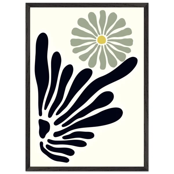 Artfulprints Poster met Lijst Matisse – Floral symphony - 50x70 cm - Zwart - 51Dnspod | Smaakvolle damp – Verzendkosten vrij vanaf 40€