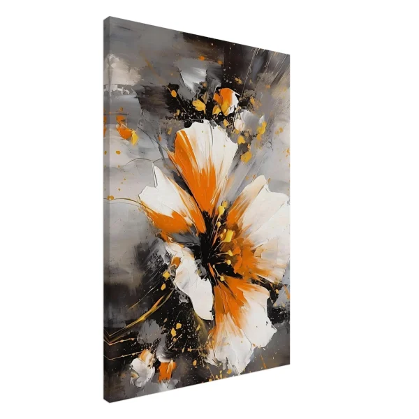Artfulprints Canvas Abstract floral expression canvas - 60x90 cm - Oranje - 51Dnspod | Smaakvolle damp – Verzendkosten vrij vanaf 40€