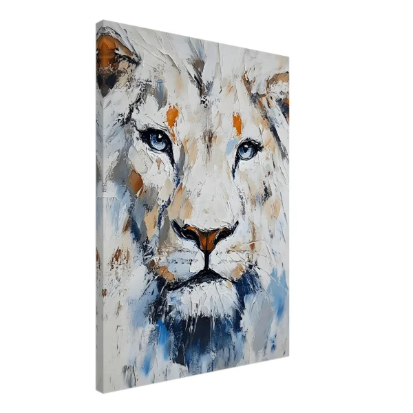 Artfulprints Canvas Abstract painted lion canvas - 50x70 cm - Grijs - 51Dnspod | Smaakvolle damp – Verzendkosten vrij vanaf 40€