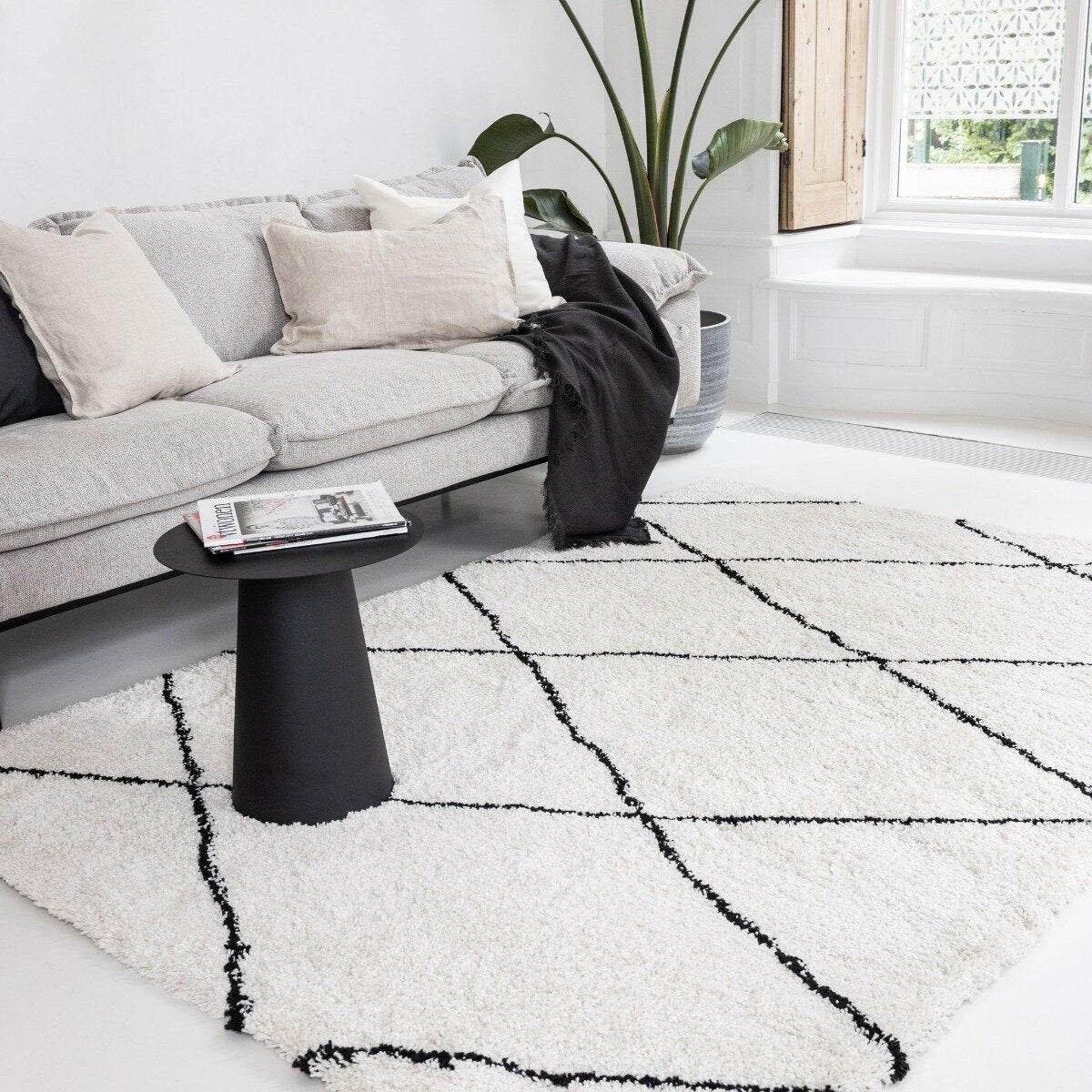 berber vloerkleed hoogpolig wit/zwart - scandinavisch - nea - 51Dnspod | Smaakvolle damp – Verzendkosten vrij vanaf 40€ berber vloerkleed hoogpolig wit/zwart - scandinavisch - nea - 51Dnspod | Smaakvolle damp – Verzendkosten vrij vanaf 40€
