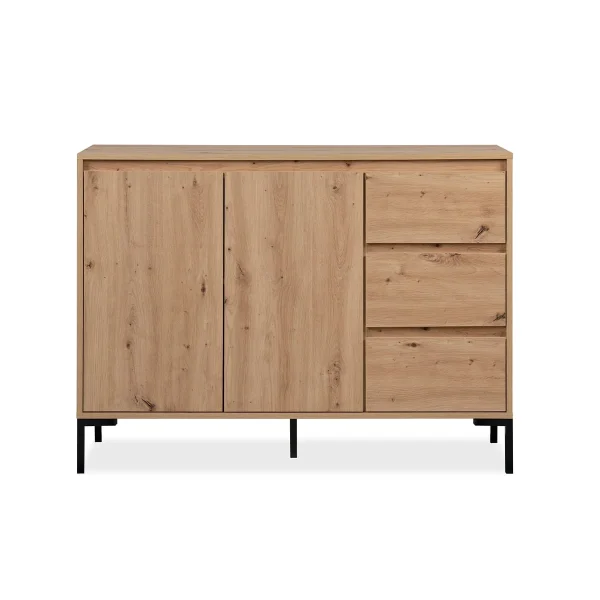 Calicosy - Buffet 2 deuren 3 laden en 1 plank PLOCK - 40x120x87 cm - 51Dnspod | Smaakvolle damp – Verzendkosten vrij vanaf 40€