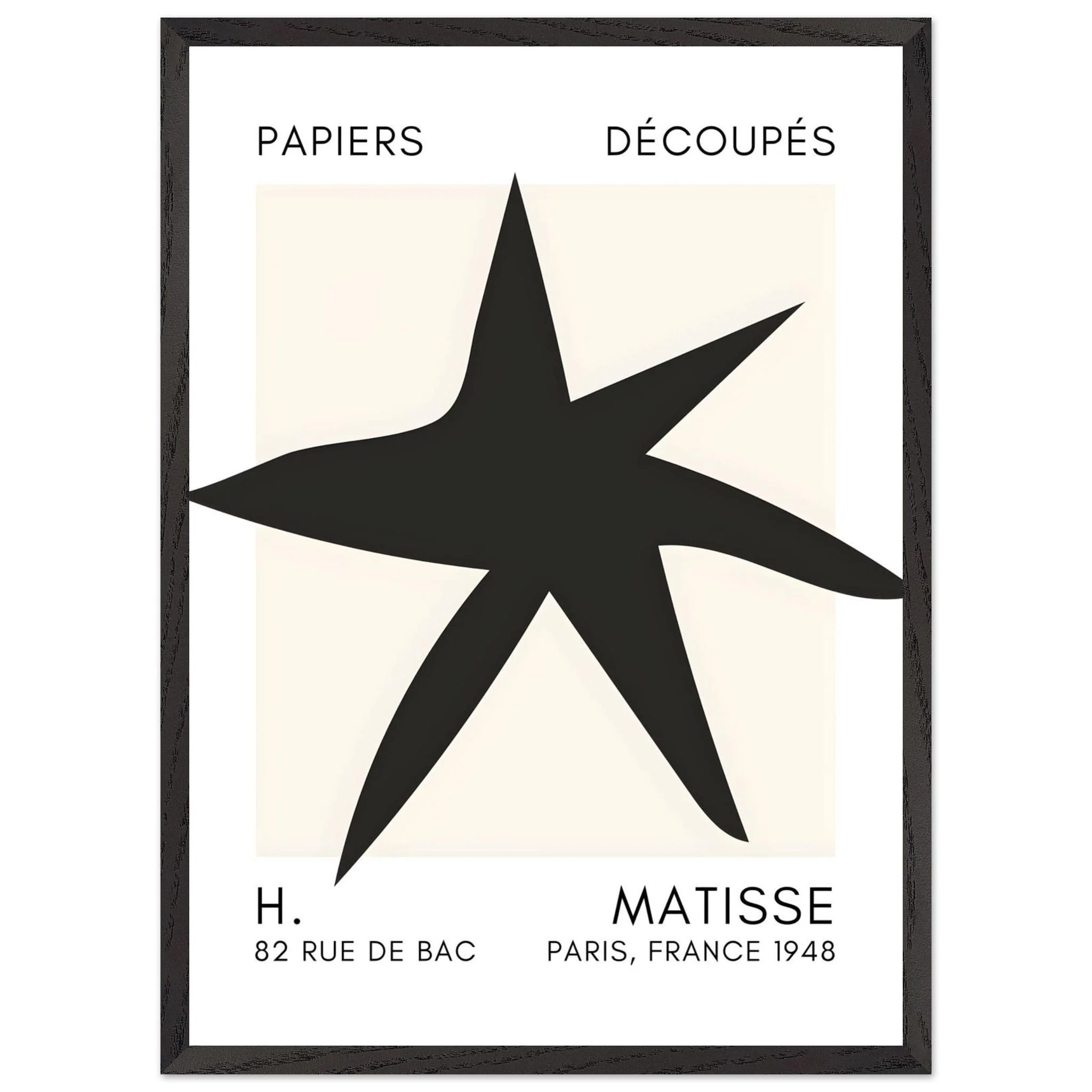 Artfulprints Poster met Lijst Matisse – Star of the sea black - 50x70 cm - Zwart - 51Dnspod | Smaakvolle damp – Verzendkosten vrij vanaf 40€ Artfulprints Poster met Lijst Matisse – Star of the sea black - 50x70 cm - Zwart - 51Dnspod | Smaakvolle damp – Verzendkosten vrij vanaf 40€