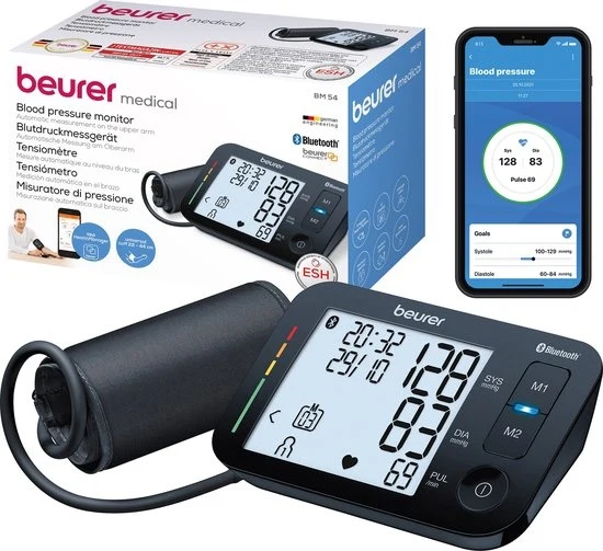 Beurer BM 54 Bluetooth Bloeddrukmeter bovenarm - Smart - XL Display - Manchet tot 44 cm - Beschadigde verpakking - 51Dnspod | Smaakvolle damp – Verzendkosten vrij vanaf 40€