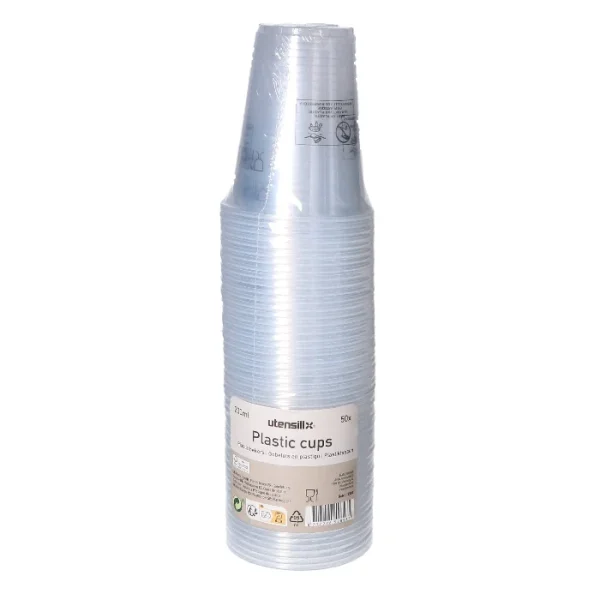 Bekers plastic transparant – 50 stuks (200 ml) - 51Dnspod | Smaakvolle damp – Verzendkosten vrij vanaf 40€