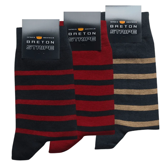 Breton Sokken Navy - Bordeaux/Khaki set van 3 paar - 51Dnspod | Smaakvolle damp – Verzendkosten vrij vanaf 40€ Breton Sokken Navy - Bordeaux/Khaki set van 3 paar - 51Dnspod | Smaakvolle damp – Verzendkosten vrij vanaf 40€