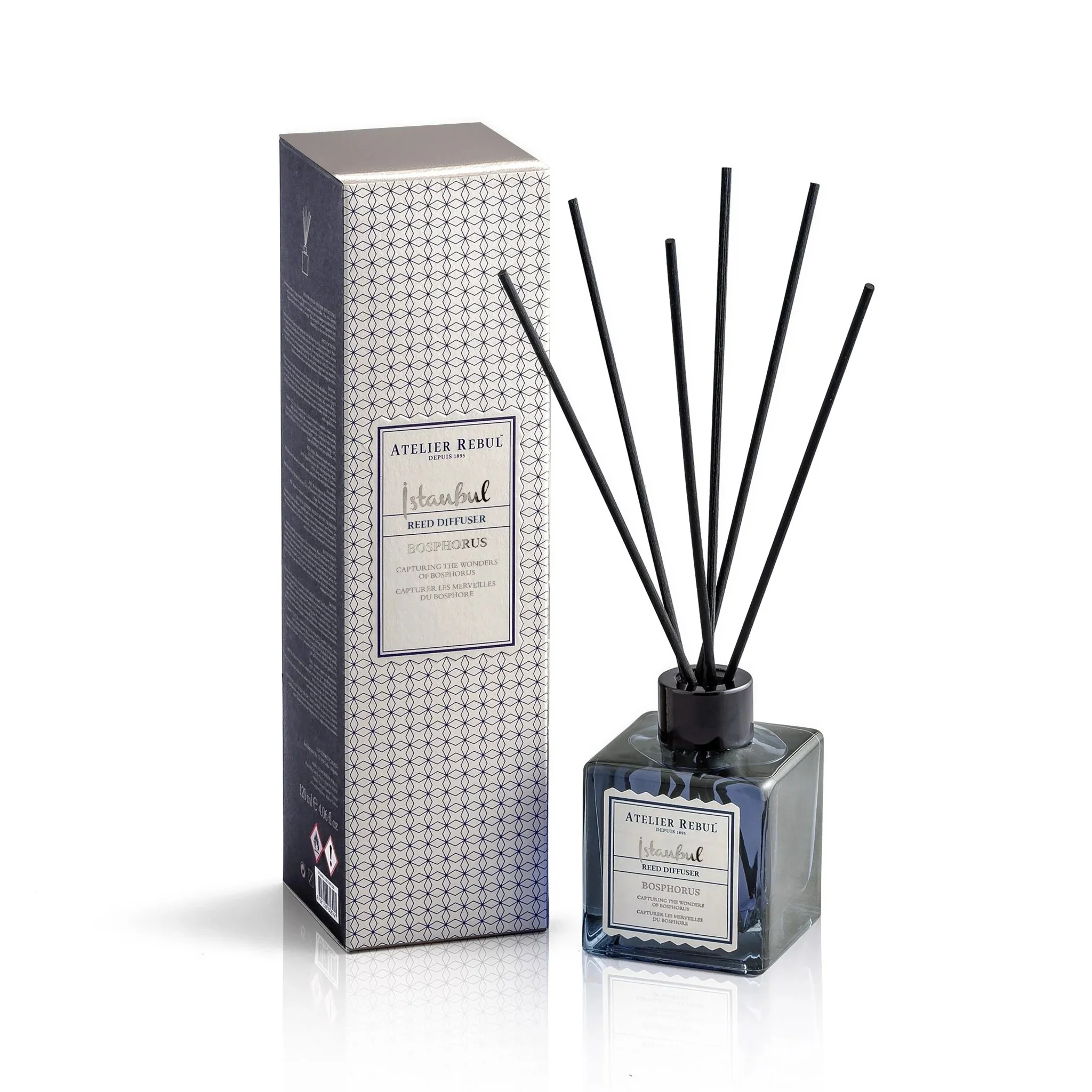 Atelier Rebul Istanbul Bosphorus Reed Diffuser - 120ml - 51Dnspod | Smaakvolle damp – Verzendkosten vrij vanaf 40€ Atelier Rebul Istanbul Bosphorus Reed Diffuser - 120ml - 51Dnspod | Smaakvolle damp – Verzendkosten vrij vanaf 40€