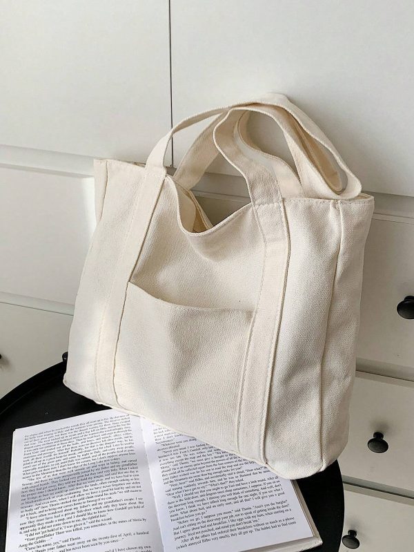 Canvas Schoudertas Voorjaar/Zomer | Schoudertas | Grote casual tas voor werk of school - 51Dnspod | Smaakvolle damp – Verzendkosten vrij vanaf 40€