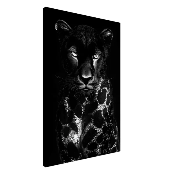 Artfulprints Canvas Panther portrait canvas - 60x90 cm - Zwart / Wit - 51Dnspod | Smaakvolle damp – Verzendkosten vrij vanaf 40€