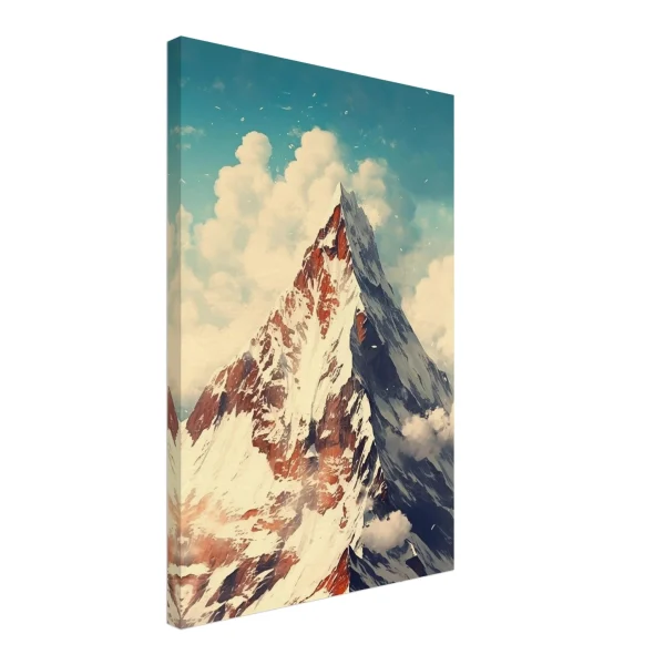 Artfulprints Canvas Top of the mountain canvas - 40x60 cm - Wit - 51Dnspod | Smaakvolle damp – Verzendkosten vrij vanaf 40€