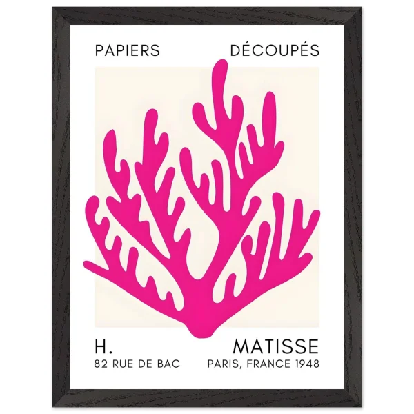 Artfulprints Poster met Lijst Matisse – Coral harmony pink - 30x40 cm - Roze - 51Dnspod | Smaakvolle damp – Verzendkosten vrij vanaf 40€