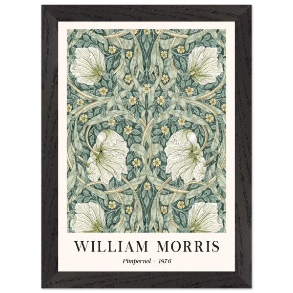 Artfulprints Poster met Lijst William Morris - Pimpernel 1876 - A4 21x29.7 cm - Groen - 51Dnspod | Smaakvolle damp – Verzendkosten vrij vanaf 40€