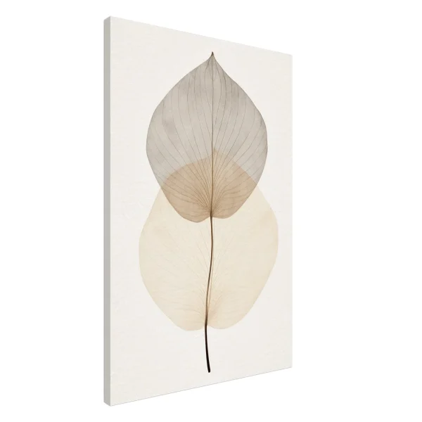 Artfulprints Canvas Japandi - Leaf canvas - 60x90 cm - beige - 51Dnspod | Smaakvolle damp – Verzendkosten vrij vanaf 40€