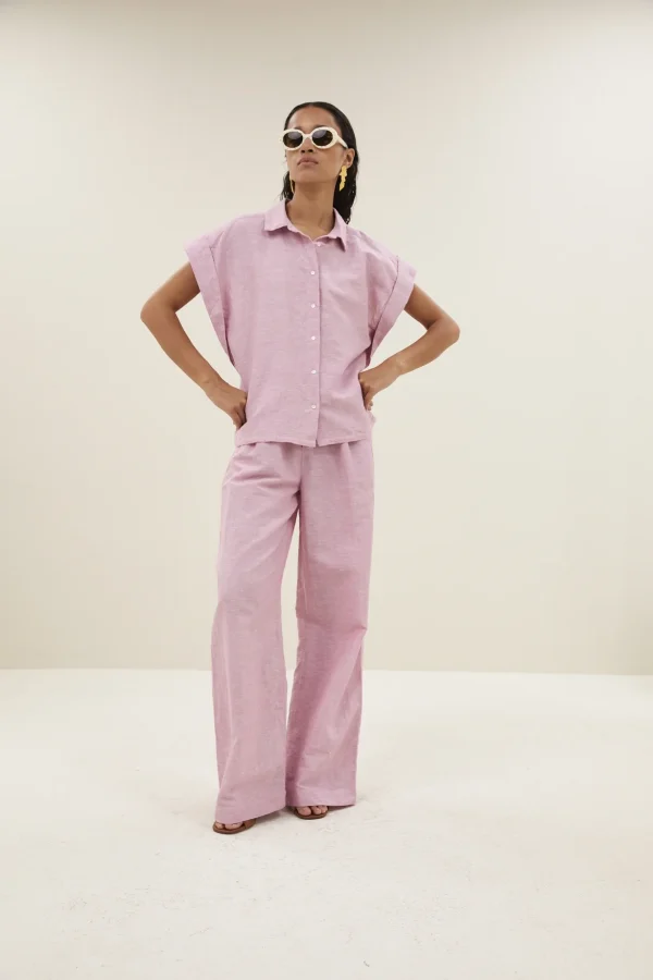 By Bar Pixie Linen Blouse 1331 Dusty Pink - 51Dnspod | Smaakvolle damp – Verzendkosten vrij vanaf 40€