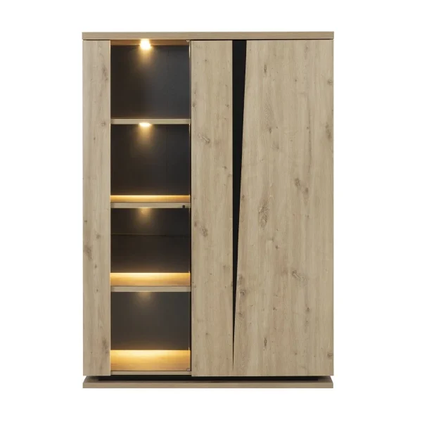 CALICOSY - Servieskast 2 deuren Franse fabricage - Litch hout - 45x120x170 cm - 51Dnspod | Smaakvolle damp – Verzendkosten vrij vanaf 40€