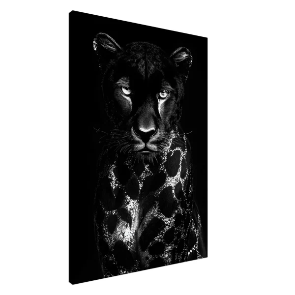 Artfulprints Canvas Panther portrait canvas - 80x120 cm - Zwart / Wit - 51Dnspod | Smaakvolle damp – Verzendkosten vrij vanaf 40€