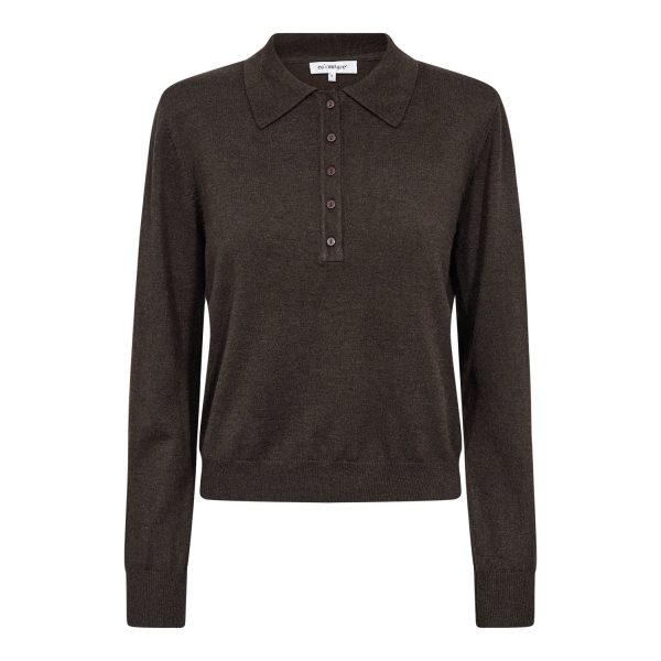 Co'couture Corycc Padded Polo Knit Dark Brown - 51Dnspod | Smaakvolle damp – Verzendkosten vrij vanaf 40€