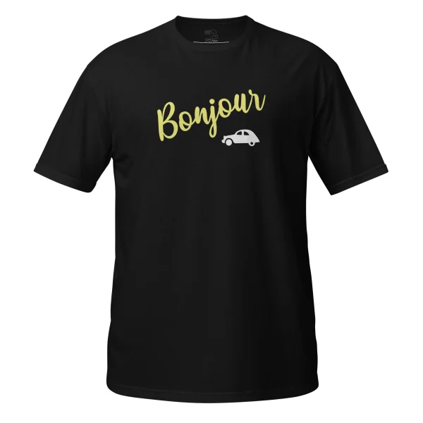 Bonjour 2cv T-shirt Uniseks - Zwart of Navy - 51Dnspod | Smaakvolle damp – Verzendkosten vrij vanaf 40€