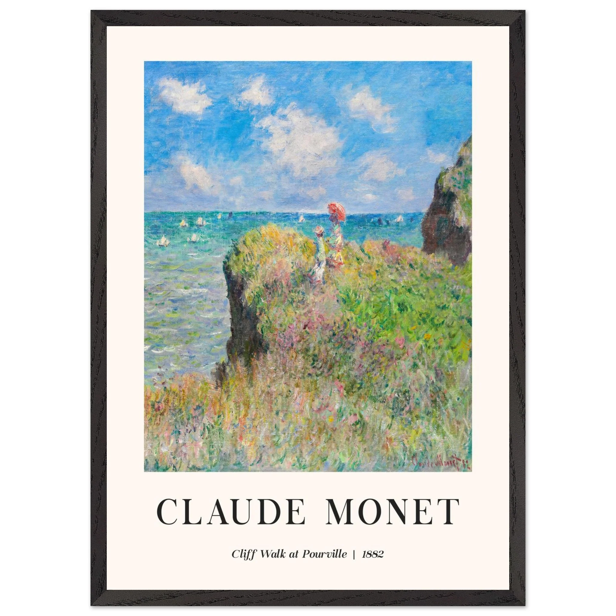 Artfulprints Poster met Lijst Claude Monet - Cliff walk at Pourville - 50x70 cm - Blauw - 51Dnspod | Smaakvolle damp – Verzendkosten vrij vanaf 40€ Artfulprints Poster met Lijst Claude Monet - Cliff walk at Pourville - 50x70 cm - Blauw - 51Dnspod | Smaakvolle damp – Verzendkosten vrij vanaf 40€