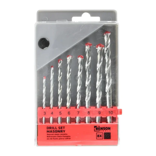 Boorset 8 dlg steen cassette - 51Dnspod | Smaakvolle damp – Verzendkosten vrij vanaf 40€