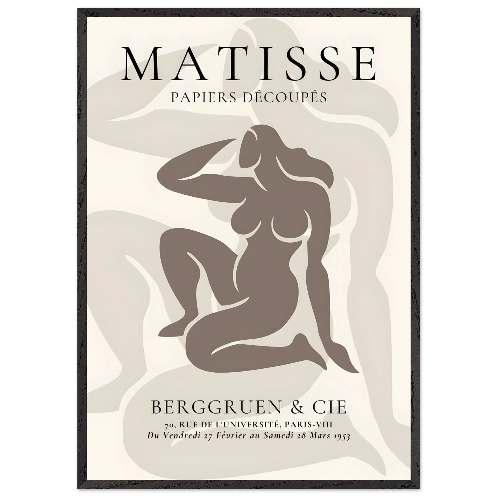 Artfulprints Poster met Lijst Matisse - Shapes of her - 70x100 cm - Taupe - 51Dnspod | Smaakvolle damp – Verzendkosten vrij vanaf 40€ Artfulprints Poster met Lijst Matisse - Shapes of her - 70x100 cm - Taupe - 51Dnspod | Smaakvolle damp – Verzendkosten vrij vanaf 40€