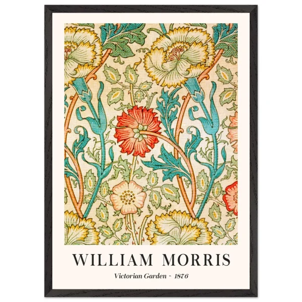 Artfulprints Poster met Lijst William Morris - Victorian garden 1876 - 50x70 cm - Groen - 51Dnspod | Smaakvolle damp – Verzendkosten vrij vanaf 40€