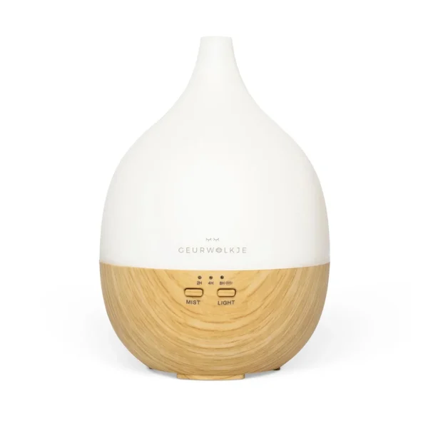 Close 2 Nature 2.0 - Geurwolkje® Diffuser - Licht hout - 200 ml - tevens nachtlampje - 51Dnspod | Smaakvolle damp – Verzendkosten vrij vanaf 40€