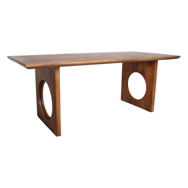 Bullnose Chamfered Loop mangohouten eettafel - 180 cm - 51Dnspod | Smaakvolle damp – Verzendkosten vrij vanaf 40€