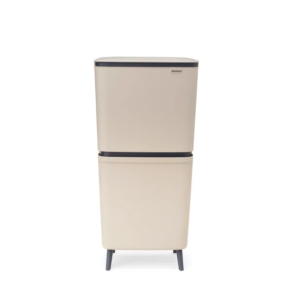 Brabantia SortUp Recycle Prullenbak Hi, 10+10+25 liter - Soft Beige - 51Dnspod | Smaakvolle damp – Verzendkosten vrij vanaf 40€