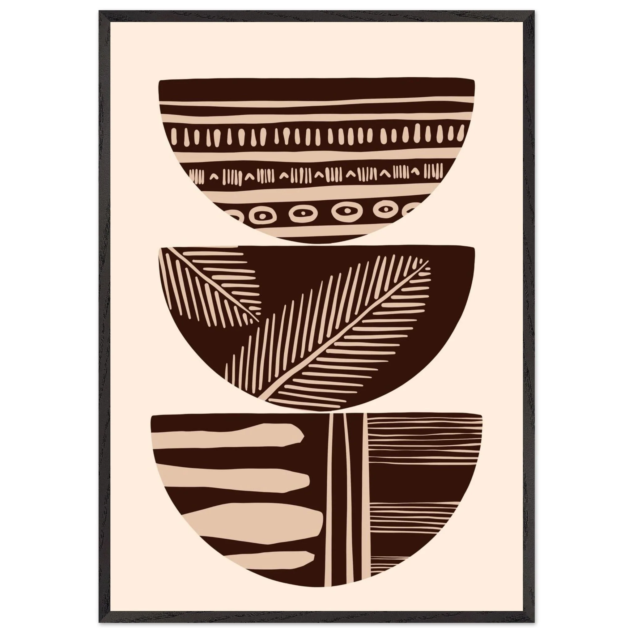 Artfulprints Poster met Lijst Boho – Patterned stack - 70x100 cm - Bruin - 51Dnspod | Smaakvolle damp – Verzendkosten vrij vanaf 40€ Artfulprints Poster met Lijst Boho – Patterned stack - 70x100 cm - Bruin - 51Dnspod | Smaakvolle damp – Verzendkosten vrij vanaf 40€