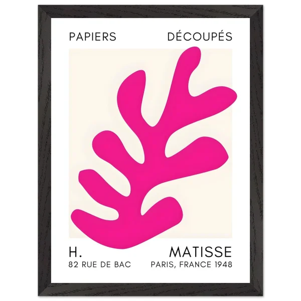 Artfulprints Poster met Lijst Matisse – Ocean petals pink - 30x40 cm - Roze - 51Dnspod | Smaakvolle damp – Verzendkosten vrij vanaf 40€