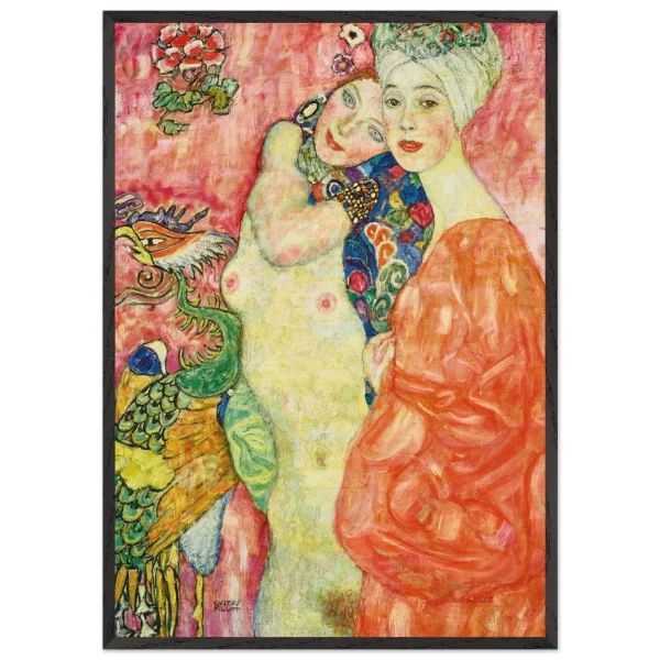 Artfulprints Poster met Lijst Gustav Klimt - The women friends - 70x100 cm - Roze - 51Dnspod | Smaakvolle damp – Verzendkosten vrij vanaf 40€