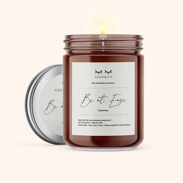Be at Ease - Geurwolkje® Blend - 100% Natuurlijke Sojawas Geurkaars met Etherische Olie - 51Dnspod | Smaakvolle damp – Verzendkosten vrij vanaf 40€