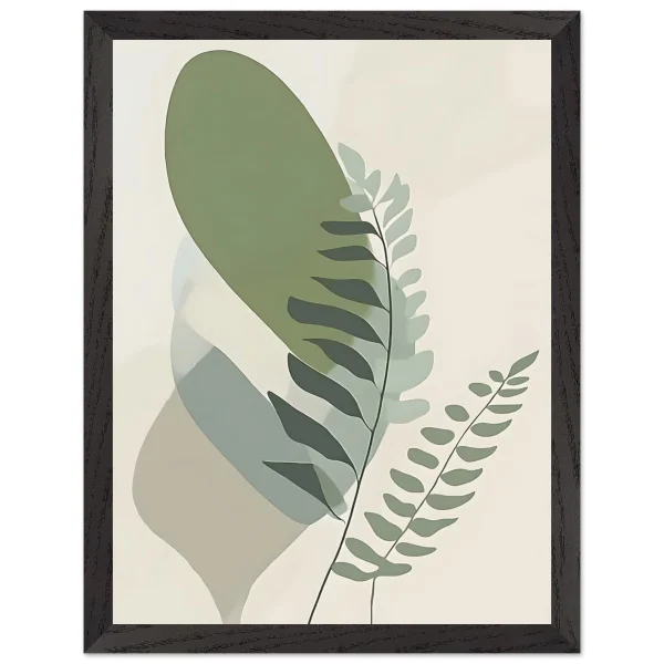 Artfulprints Poster met Lijst Boho – Overlapping nature - 30x40 cm - Groen - 51Dnspod | Smaakvolle damp – Verzendkosten vrij vanaf 40€