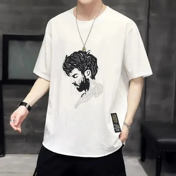 Casual T Shirt met Print en Losse Pasvorm - 51Dnspod | Smaakvolle damp – Verzendkosten vrij vanaf 40€