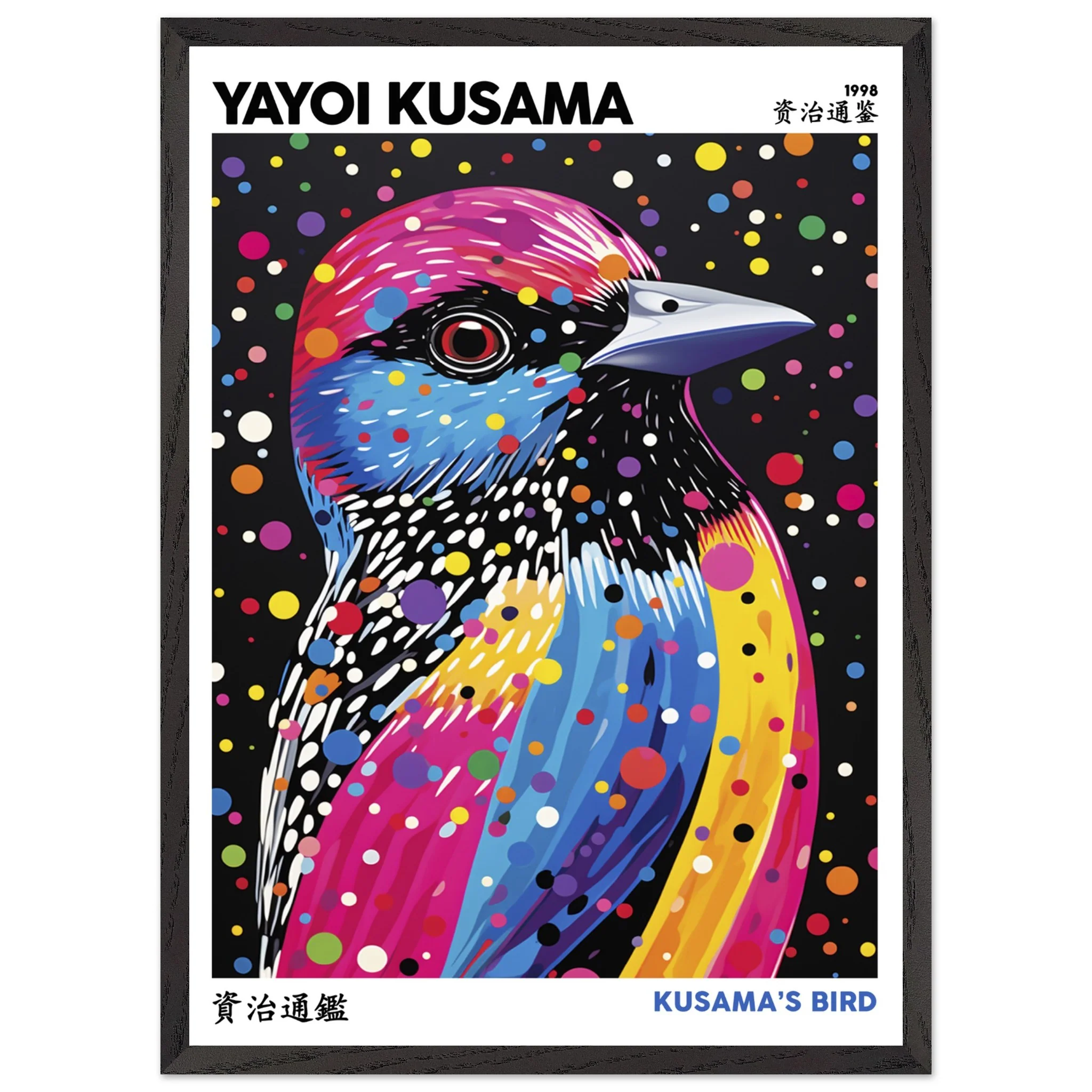Artfulprints Poster met Lijst Yayoi Kusama - Kusama's bird - 50x70 cm - Meerkleurig - 51Dnspod | Smaakvolle damp – Verzendkosten vrij vanaf 40€ Artfulprints Poster met Lijst Yayoi Kusama - Kusama's bird - 50x70 cm - Meerkleurig - 51Dnspod | Smaakvolle damp – Verzendkosten vrij vanaf 40€