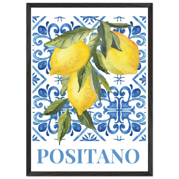 Artfulprints Poster met Lijst Fruits - Lemon tree in Positano - 50x70 cm - Meerkleurig - 51Dnspod | Smaakvolle damp – Verzendkosten vrij vanaf 40€