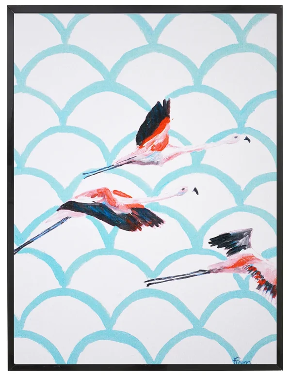 Catchii poster Flying Flamingos - meerkleurig - 297x210 cm - 51Dnspod | Smaakvolle damp – Verzendkosten vrij vanaf 40€