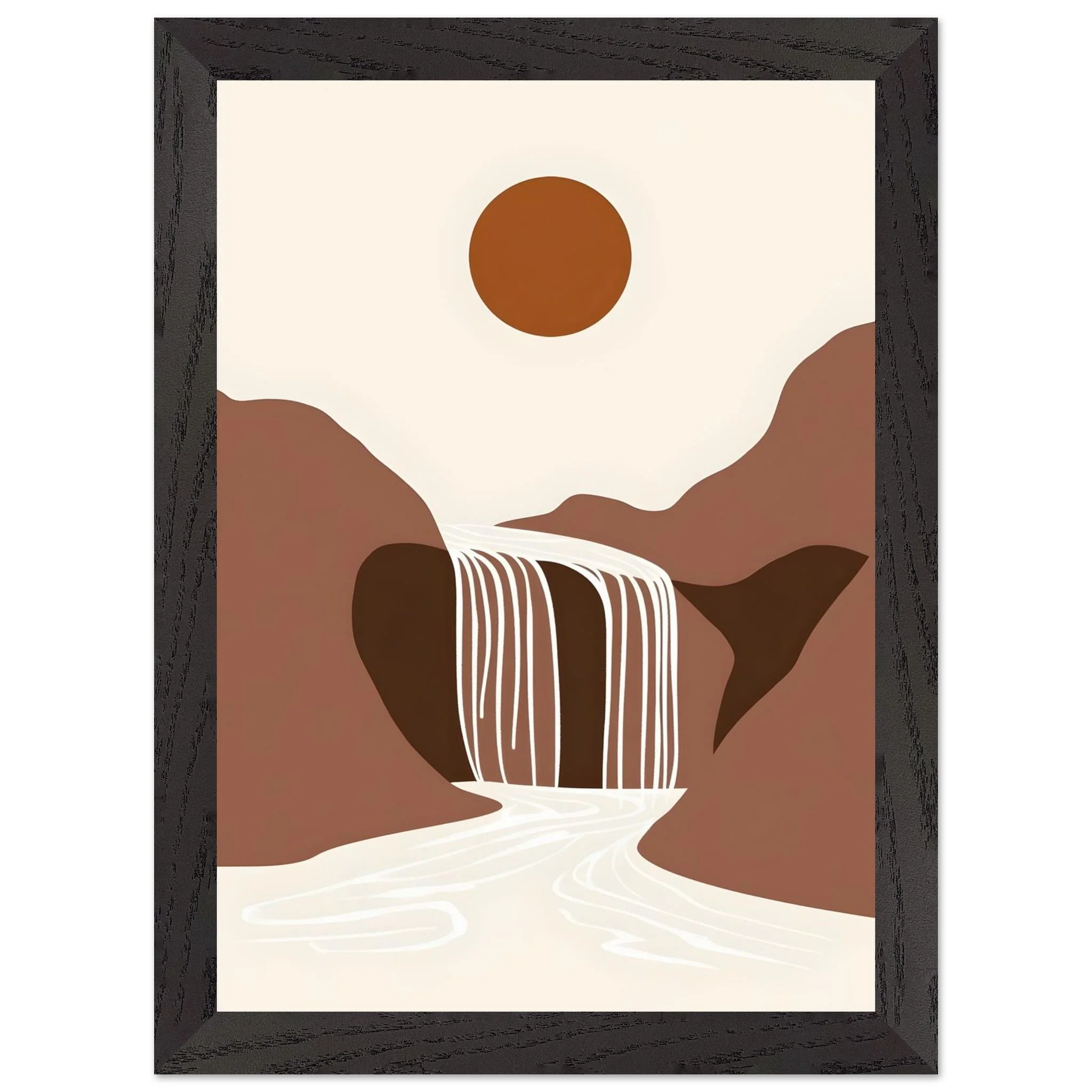Artfulprints Poster met Lijst Boho – Warm waterfall - A4 21x29.7 cm - Bruin - 51Dnspod | Smaakvolle damp – Verzendkosten vrij vanaf 40€ Artfulprints Poster met Lijst Boho – Warm waterfall - A4 21x29.7 cm - Bruin - 51Dnspod | Smaakvolle damp – Verzendkosten vrij vanaf 40€