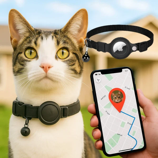 CATGUARD – GPS Halsband voor Katten met Reflecterend Design - 51Dnspod | Smaakvolle damp – Verzendkosten vrij vanaf 40€