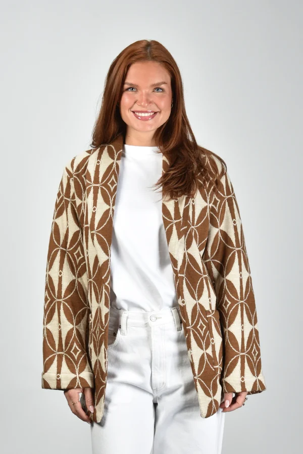 AVDW jas vest Luna Col Shawl Z1201 brown - 51Dnspod | Smaakvolle damp – Verzendkosten vrij vanaf 40€