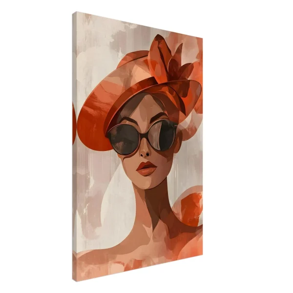 Artfulprints Canvas Timeless fashion portrait canvas - 60x90 cm - beige - 51Dnspod | Smaakvolle damp – Verzendkosten vrij vanaf 40€