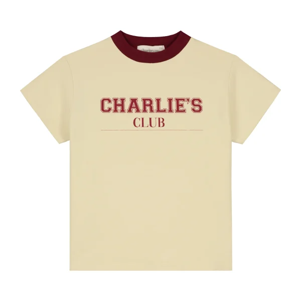Charlie Petite | Leon T-Shirt | Cream/Bordeaux - 51Dnspod | Smaakvolle damp – Verzendkosten vrij vanaf 40€